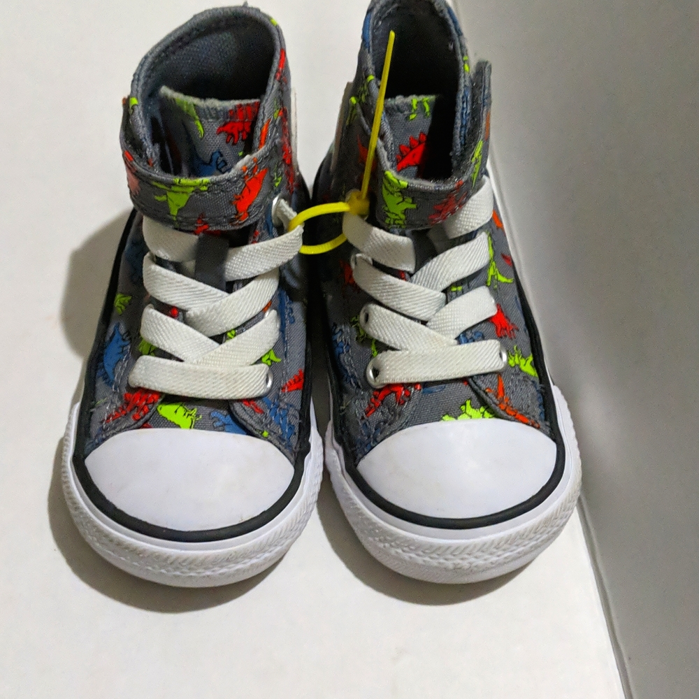 Baby Converse Chuck Taylor All Star 1V Dinoverse High Top Size 4 Toddler Sneaker